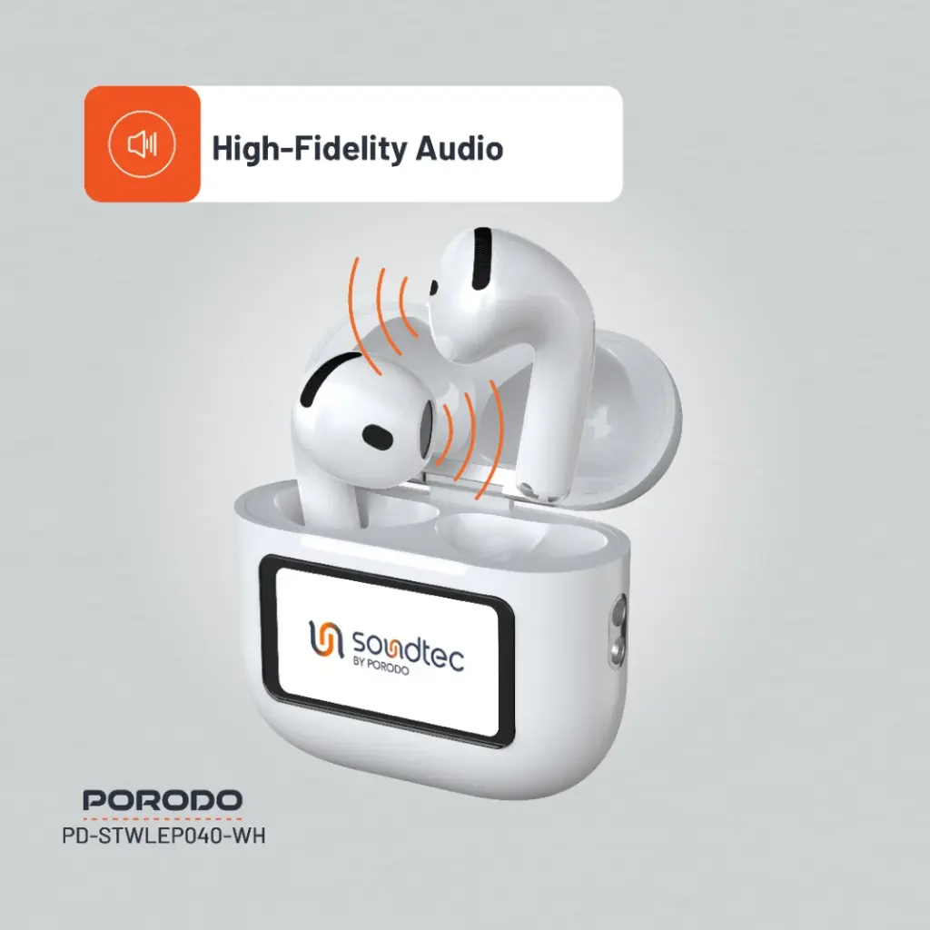 Porodo Soundtec Glimpse ANC - White