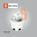 Porodo Lifestyle Spill-Proof Dual Mode Mixer - White/Silver 
