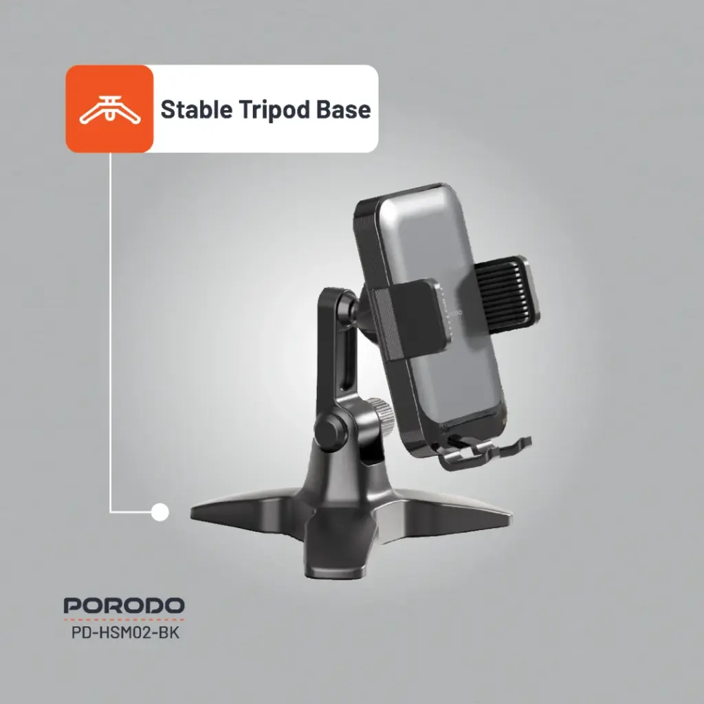 Porodo Multi-Angle Desk Phone Holder - Black