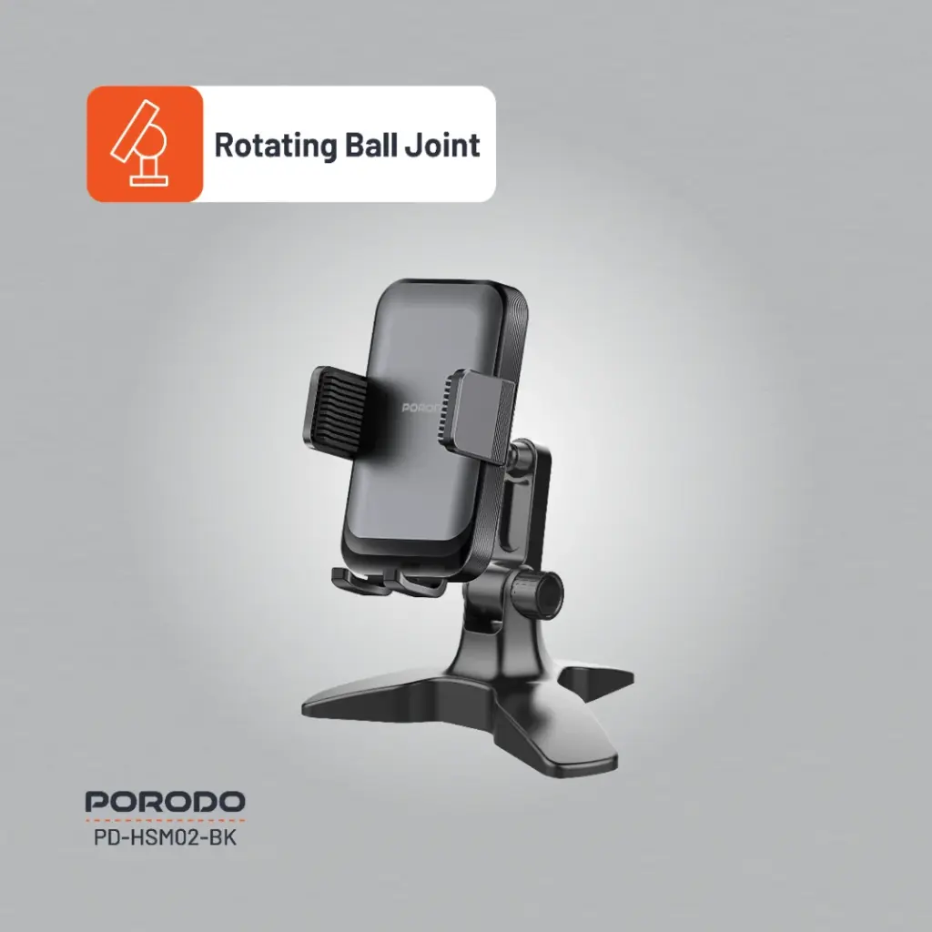 Porodo Multi-Angle Desk Phone Holder - Black