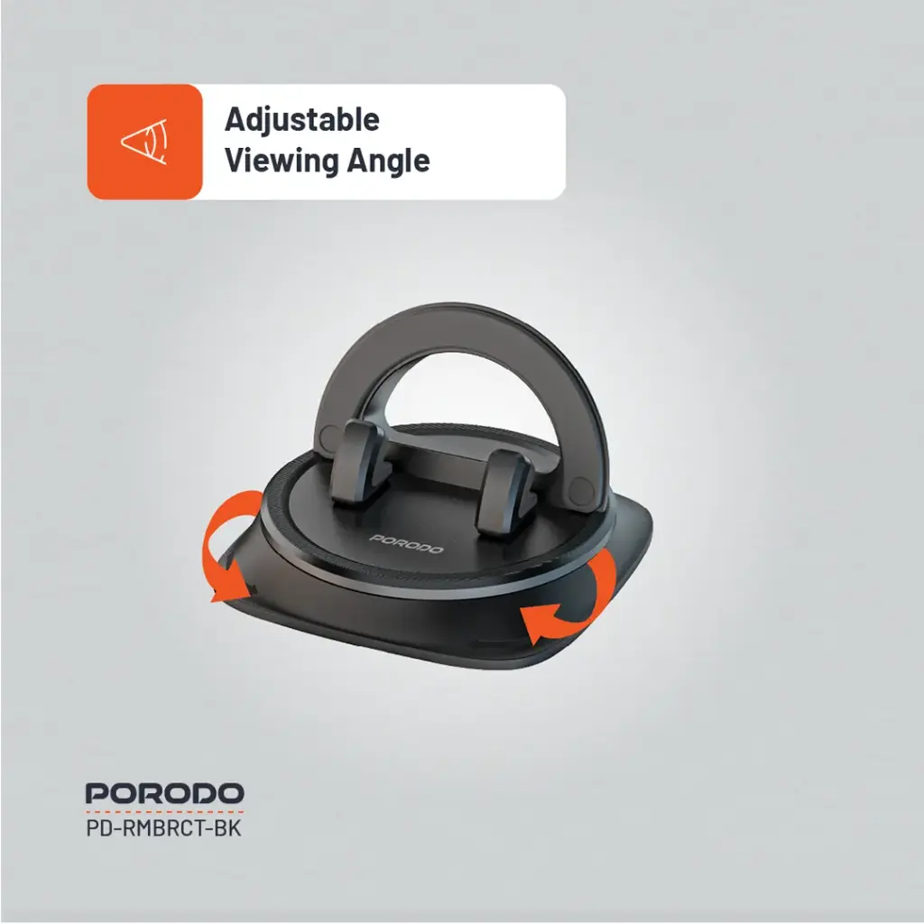 Porodo Rotatable Mobile Phone Bracket - Black