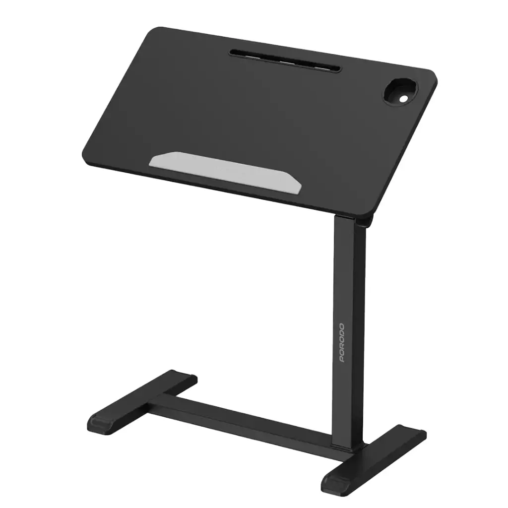 Porodo Lifestyle Bedside & Standing Tablet | Laptop Desk - Black