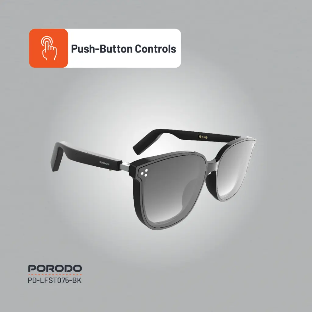 Porodo Lifestyle Polarized Sunglasses With Speaker - Black