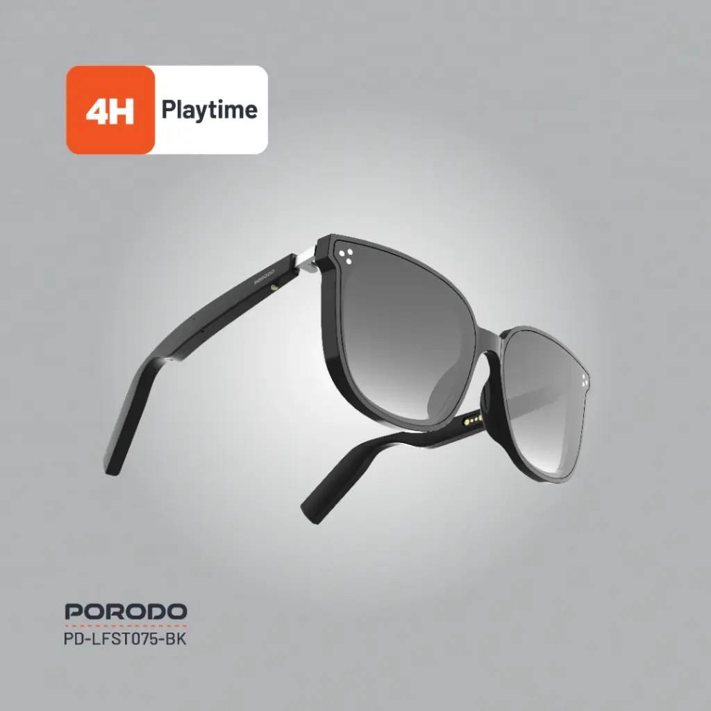 Porodo Lifestyle Polarized Sunglasses With Speaker - Black