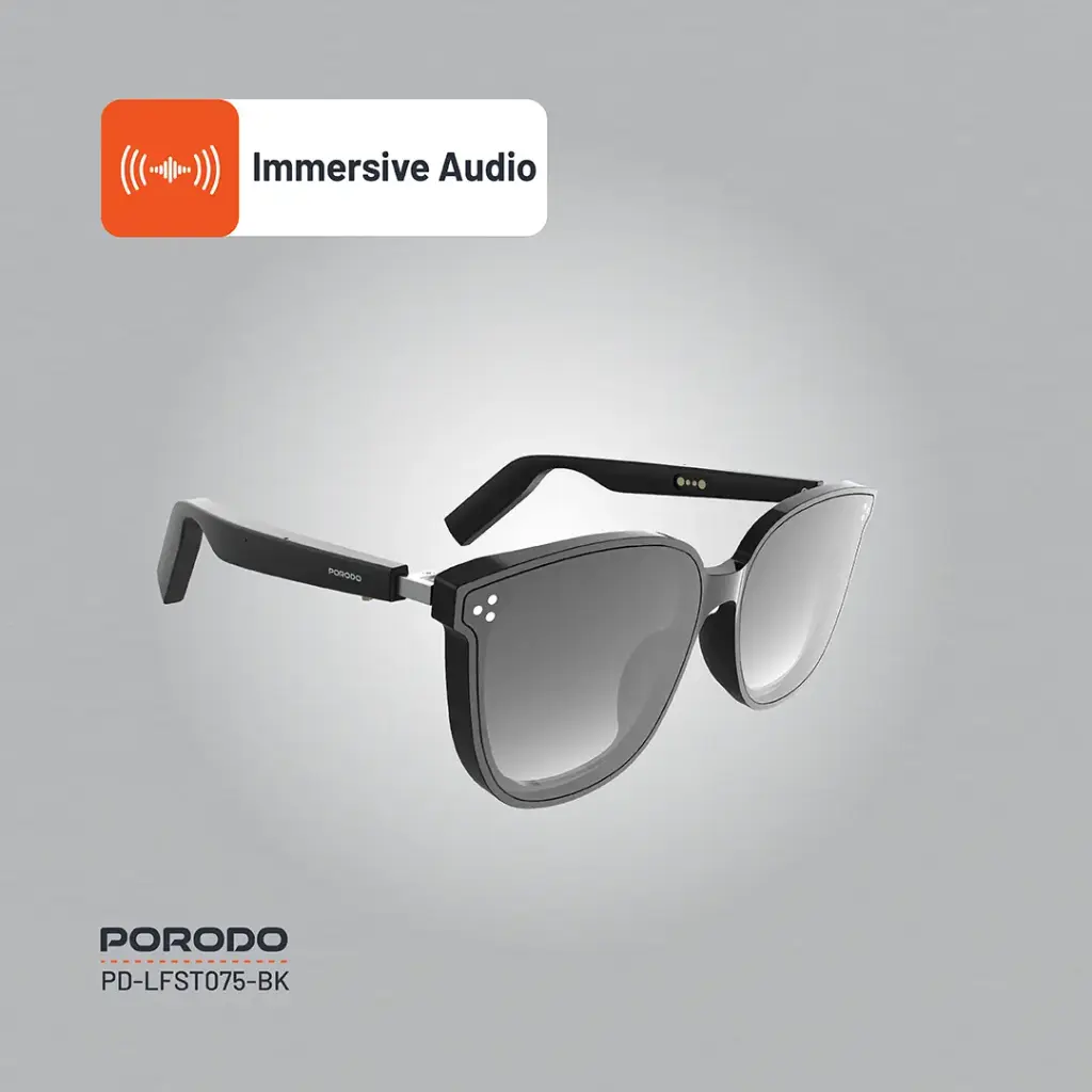 Porodo Lifestyle Polarized Sunglasses With Speaker - Black