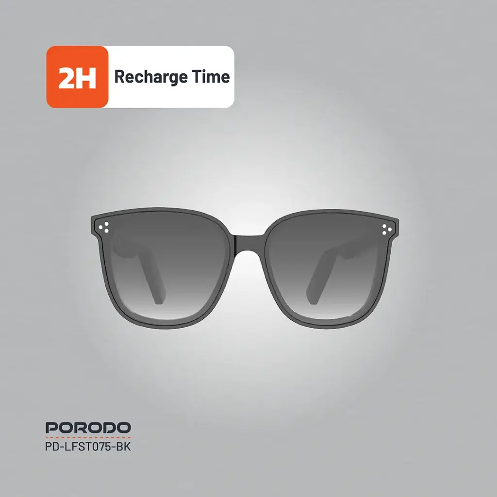Porodo Lifestyle Polarized Sunglasses With Speaker - Black