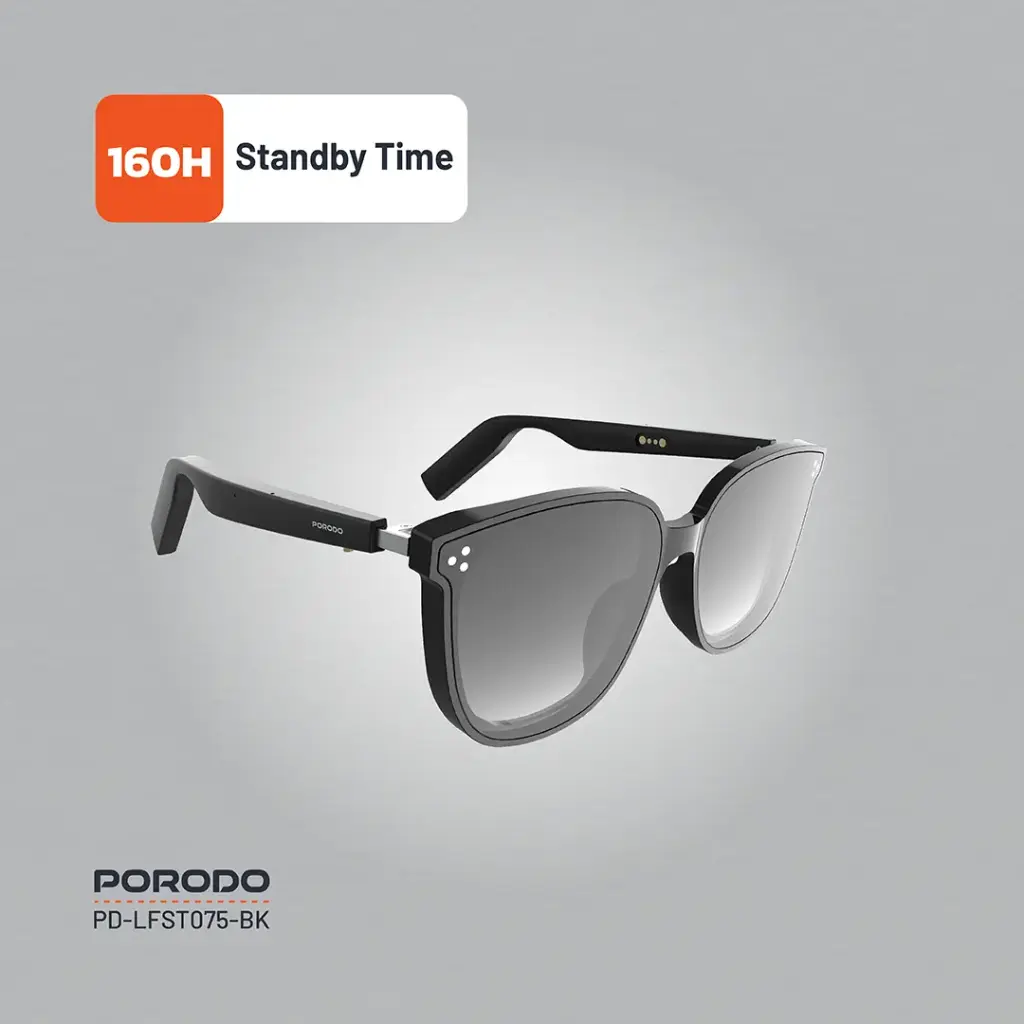 Porodo Lifestyle Polarized Sunglasses With Speaker - Black