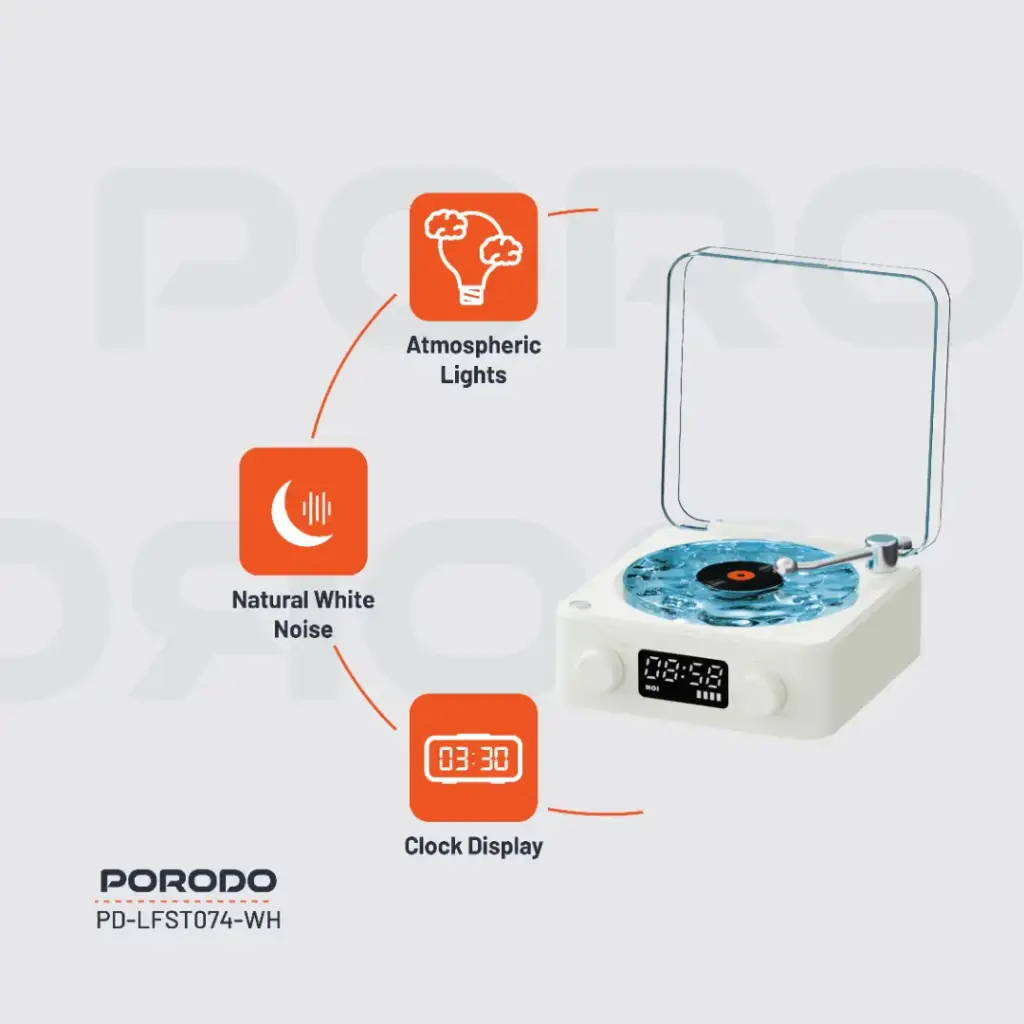 Porodo Lifestyle White Noise Portable Speaker