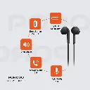 Porodo Soundtec Stereo Earphones 1.2m - Black