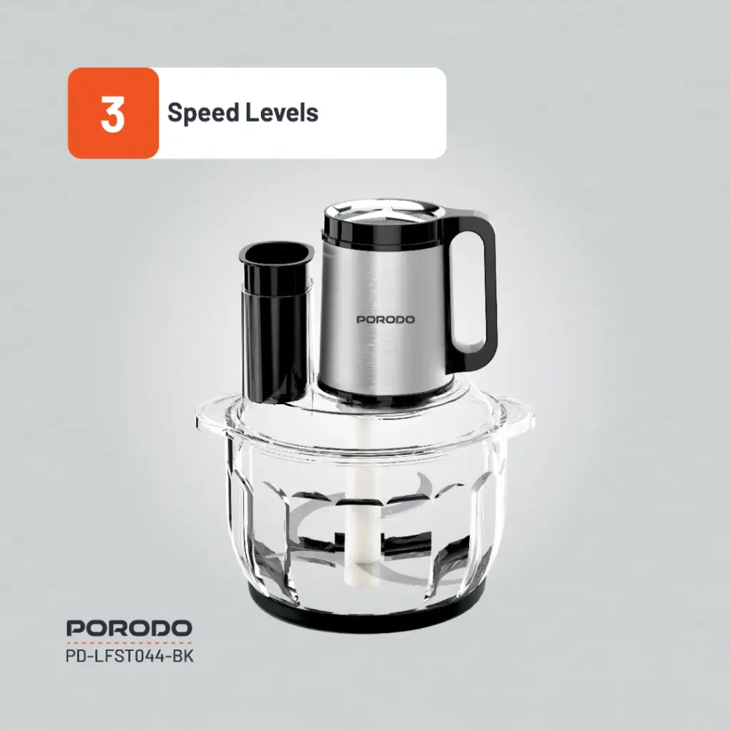 Porodo Lifestyle Meat Chopper Food Processor - Black