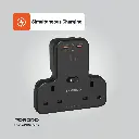 Porodo Multi-Port Wall Socket - Black