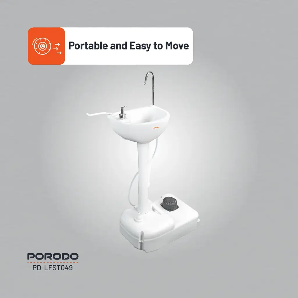 Porodo Lifestyle Portable Handwash Station - White