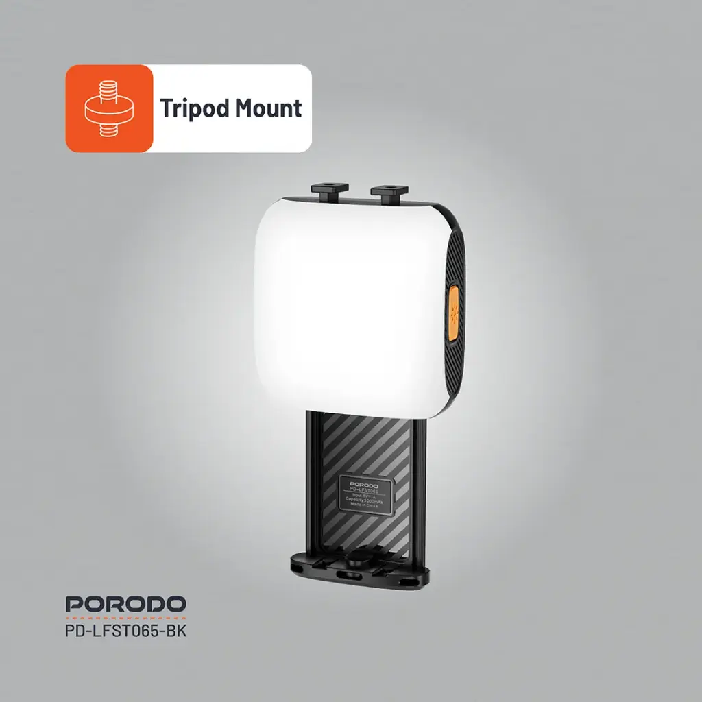 Porodo Lifestyle Clip-On Fill Light - Black