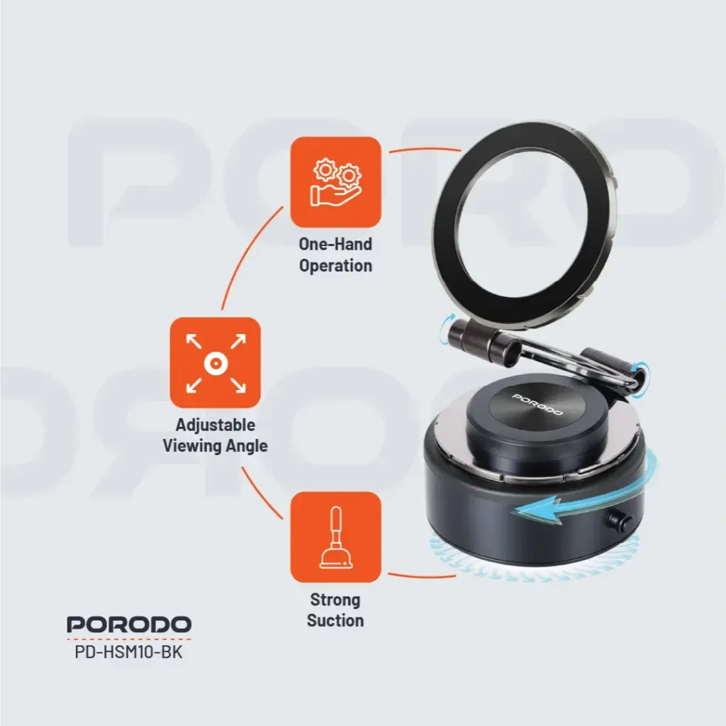 Porodo Vacuseal Magsafe Magnetic Mount - Black