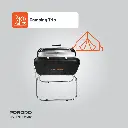 Porodo Lifestyle Portable Folding BBQ Grill - Black