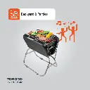 Porodo Lifestyle Portable Folding BBQ Grill - Black