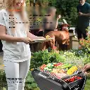 Porodo Lifestyle Portable Folding BBQ Grill - Black