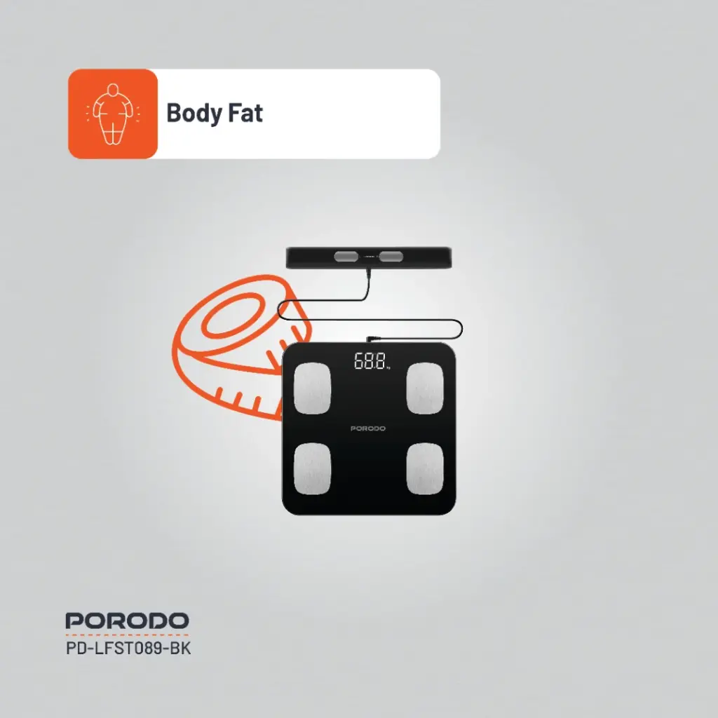 Porodo Lifestyle Precise Analysis Smart Scale - Black