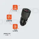 Porodo 95W Car Charger Transparent Multi-Device PD Charging