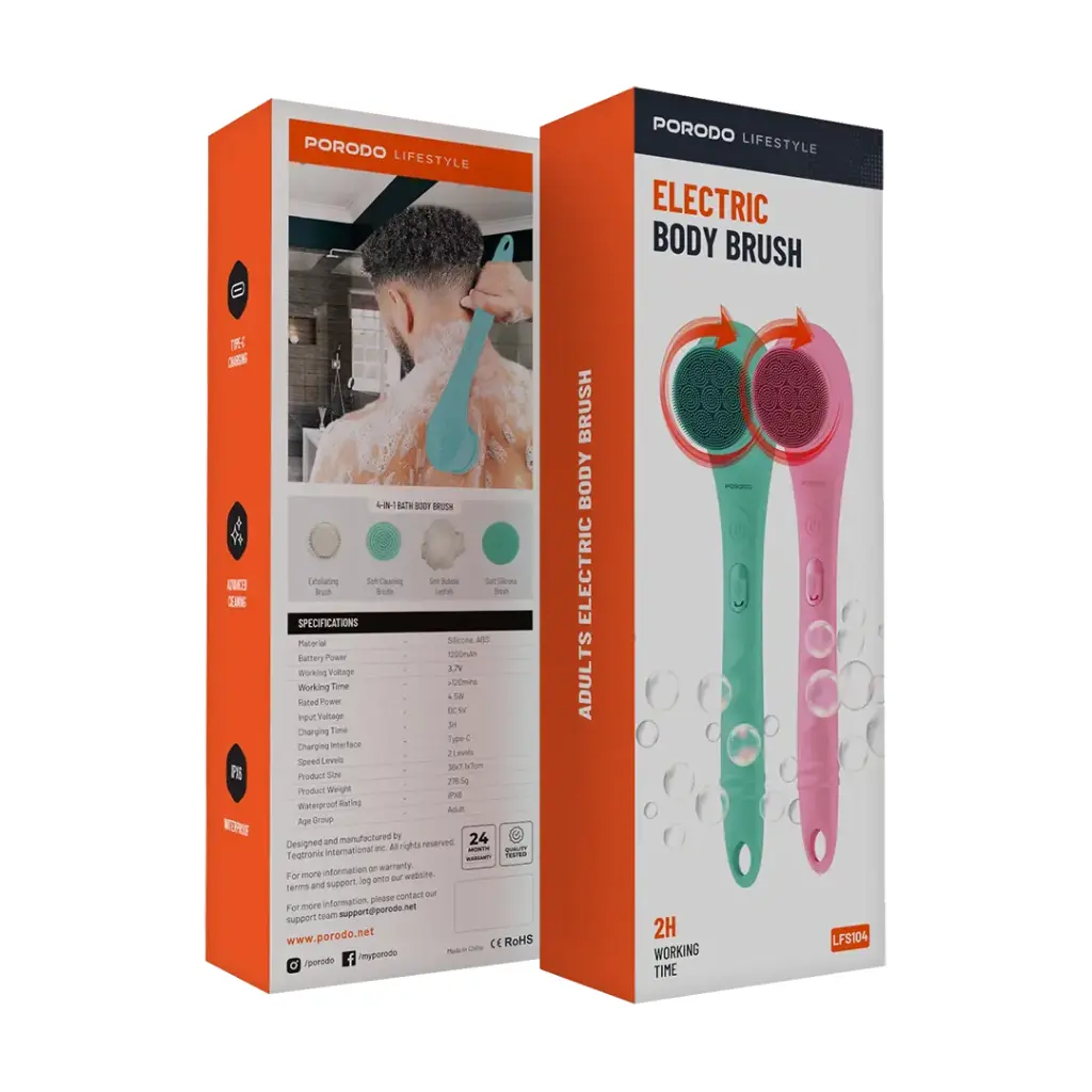 Porodo Lifestyle Electric Body Brush 