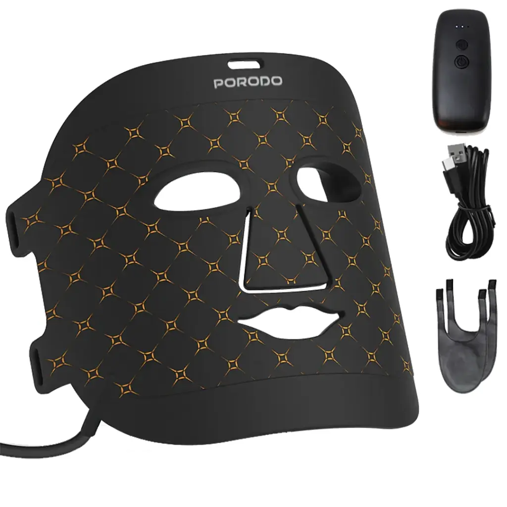 Porodo Lifestyle Red Light Therapy Face Mask - Black