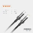 Porodo Transparent Shell USB-C To Lightning Cable - Black