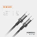 Porodo Transparent Shell USB-C To USB-C Cable - Black