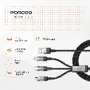 Porodo Transparent USB-A Input Fast Charging Cable - Black 