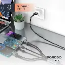 Porodo Transparent USB-A Input Fast Charging Cable - Black 