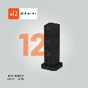 Porodo Three-Story 12AC Power Hub With USB-C PD & Quick Charge 3.0 - Black
