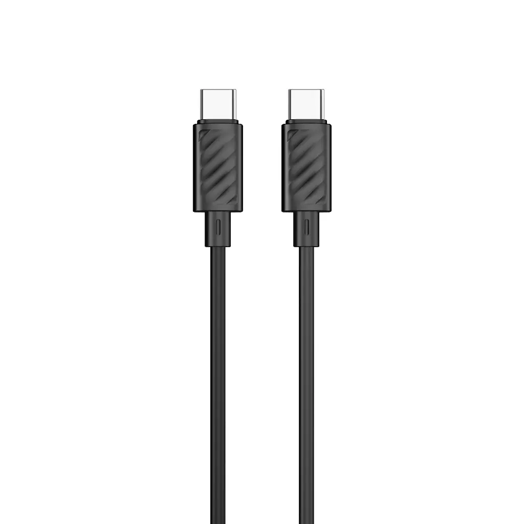 Porodo Blue Dual Port 30W Car Charger with C to C Cable - Black