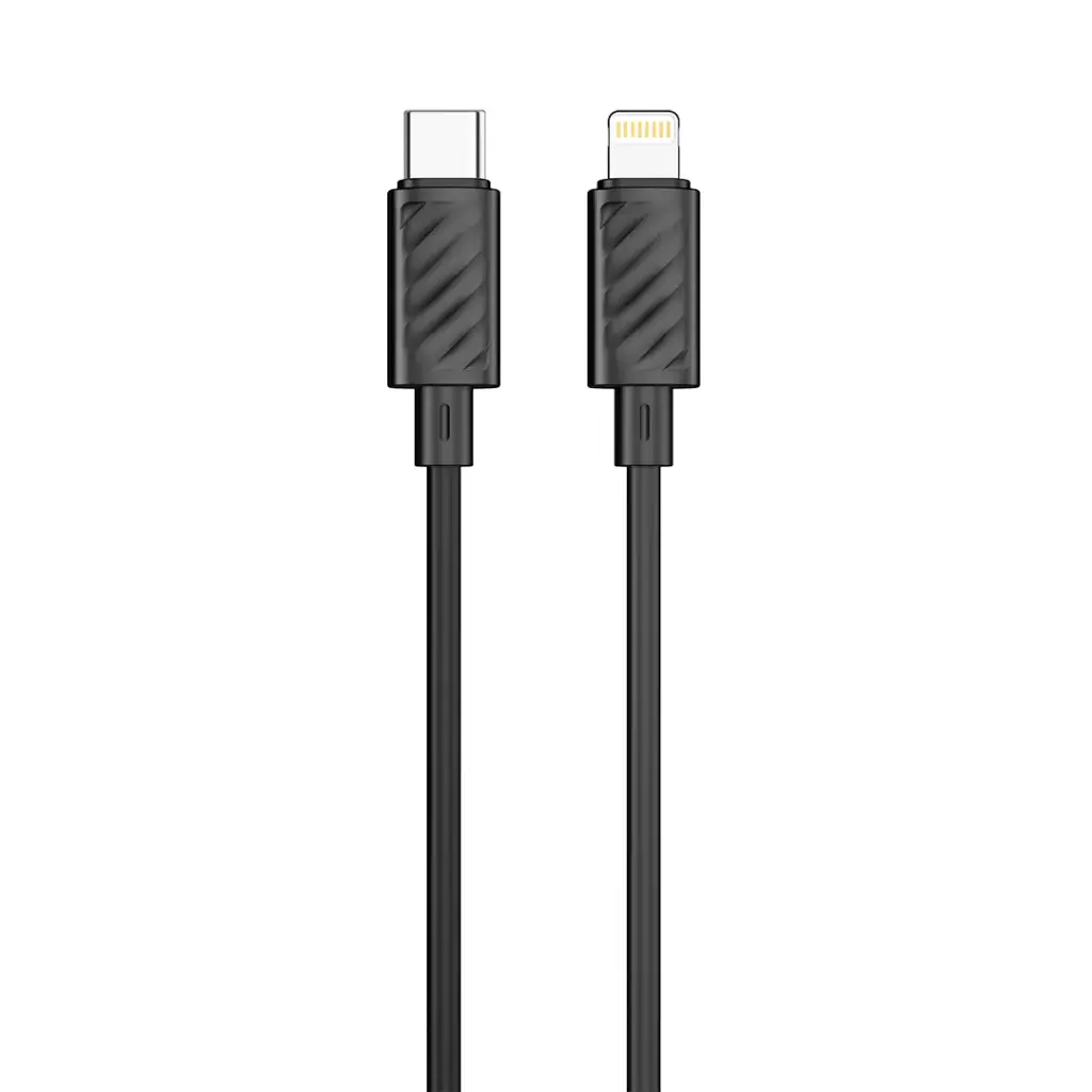 Porodo Blue Dual Port 30W Car Charger with C-L Cable - Black