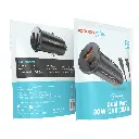 Porodo Blue Dual Port 30W Car Charger with C-L Cable - Black