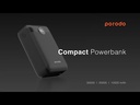 Porodo Super Compact Power Bank 30000mAh PD 20W QC3.0 - Black