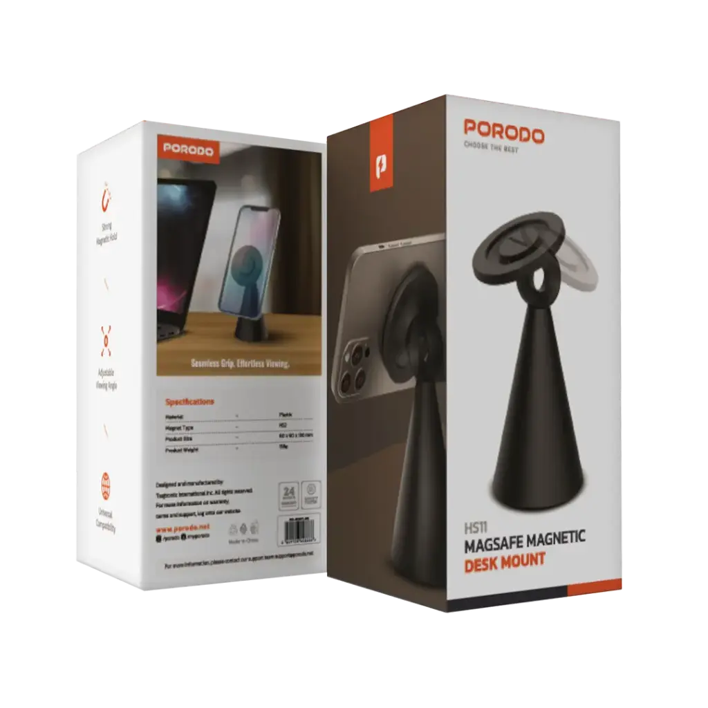 Porodo MagSafe Magnetic Desk Mount - Black