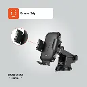 Porodo Adjustable Clamps Dash & Windshield Mount - Black