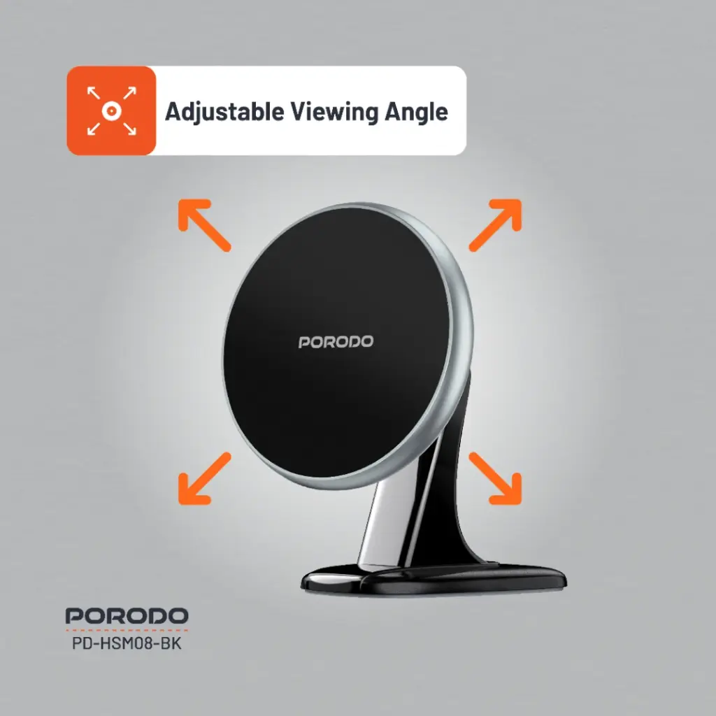 Porodo MagSafe Magnetic Aluminum Mount - Black