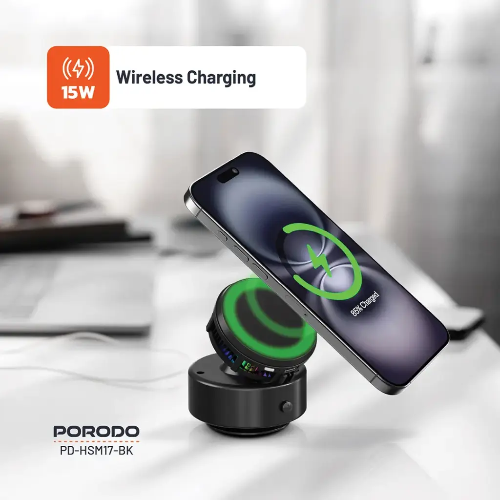 Porodo Vacuseal Magsafe Charging & Cooling - Black