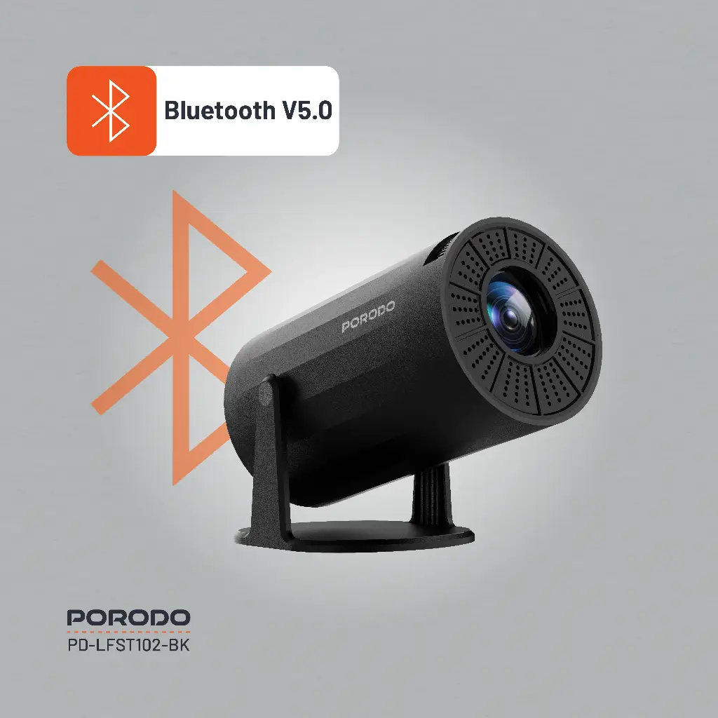 Porodo 4K Projector Pro Android 11 With Auto Keystone - Black