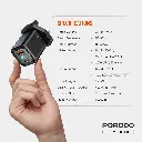 Porodo Dual-Port | Digital Display Quick Charger (with C to C / C to L Cable) - Black