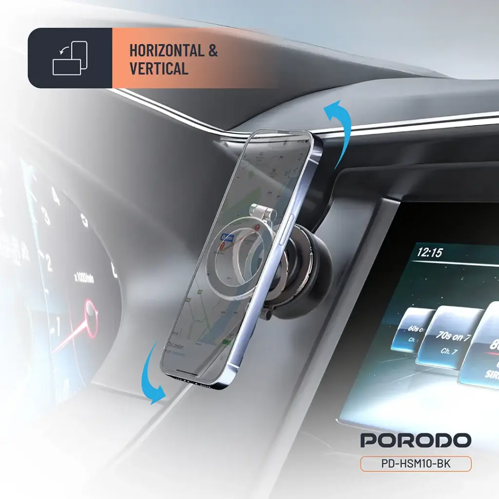 Porodo Vacuseal MagSafe Magnetic Mount - Black