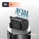 Porodo Dual USB-C Quick Charger - Black