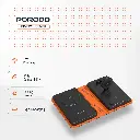 Porodo 8000mAh Folding 4-Device Charger - Black