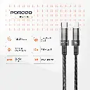 Porodo Transparent Shell USB-C To USB-C Cable - Black