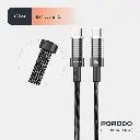 Porodo Transparent Shell USB-C To USB-C Cable - Black