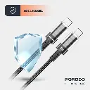 Porodo Transparent Shell USB-C To USB-C Cable - Black