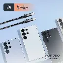 Porodo Transparent Shell USB-C To USB-C Cable - Black