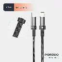 Porodo Transparent Shell USB-C To Lightning Cable - Black