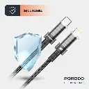 Porodo Transparent Shell USB-C To Lightning Cable - Black