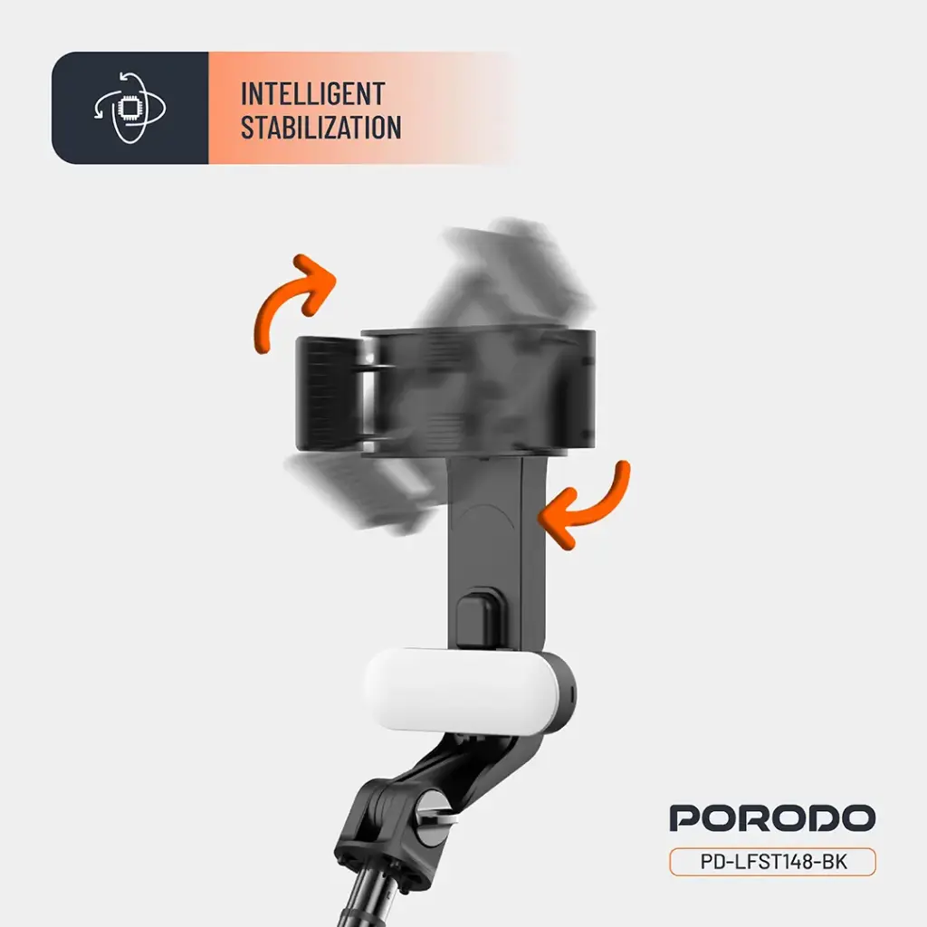 Porodo QuadBase Gimbal Stabilizer - Black